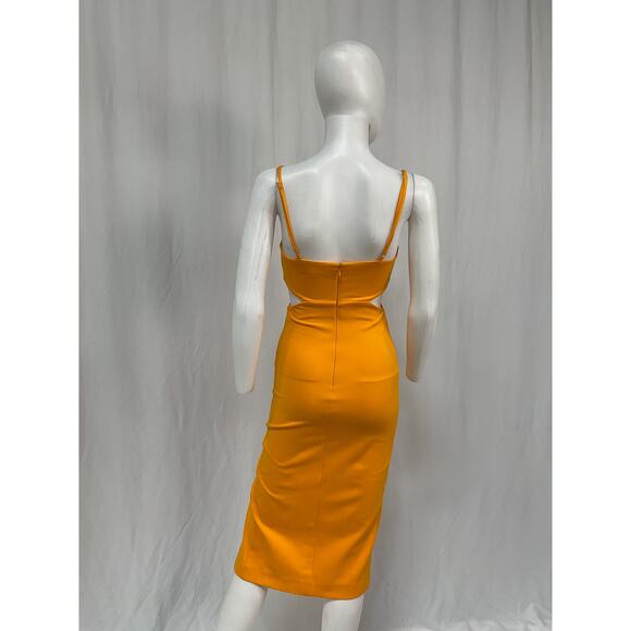H:Ours 'Haydon' Yellow Rayon Dress Size XXS - Picture 3 of 4